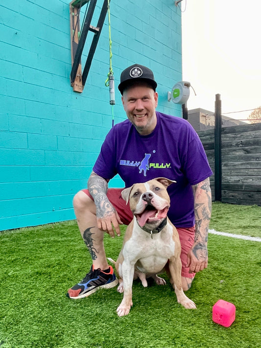 Bobby with a Bully Pully dog during a stewardship session